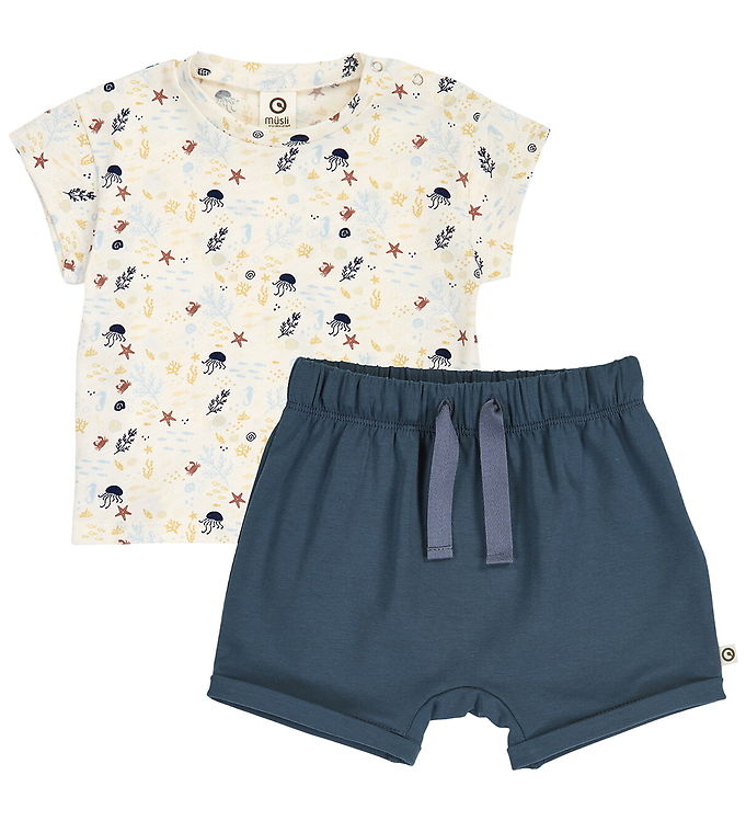 Müsli Shortssæt - Sea - Tofu/Hemp/Navy