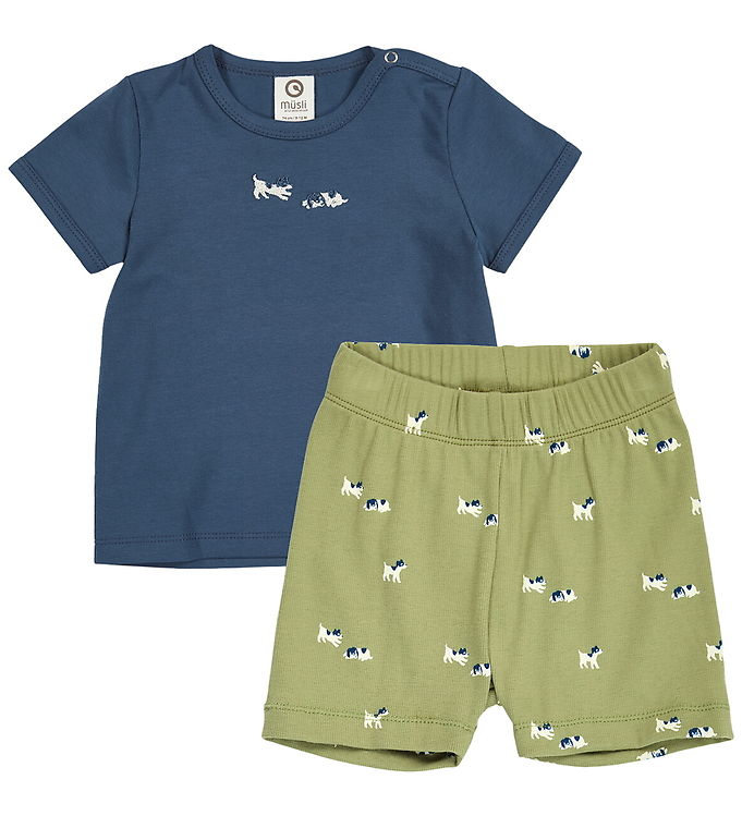 Müsli Shortssæt - T-shirt/Shorts - Bff - Spring/Navy/Tofu Müsli Shortssæt - T-shirt/Shorts - Bff - Spring/Navy/Tofu
