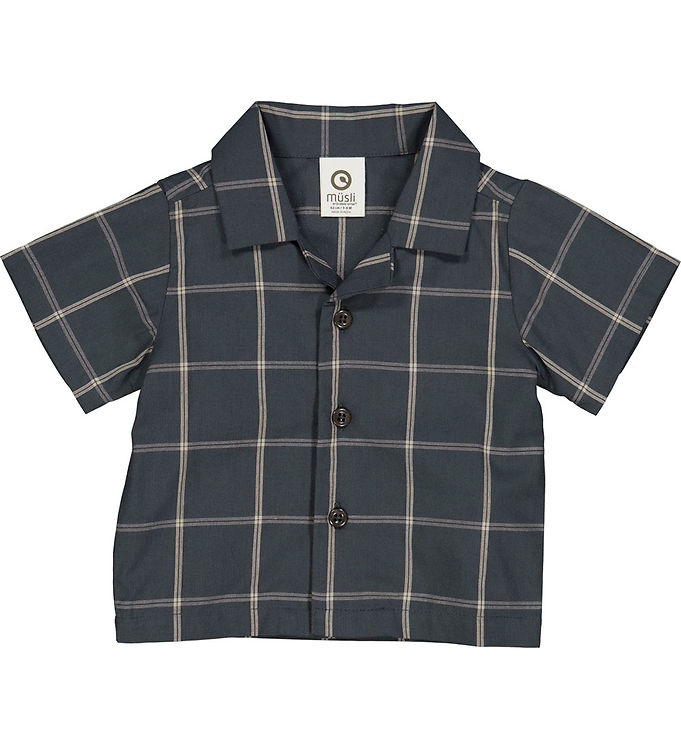 Müsli Skjorte - Check - Night Blue/Cashmere