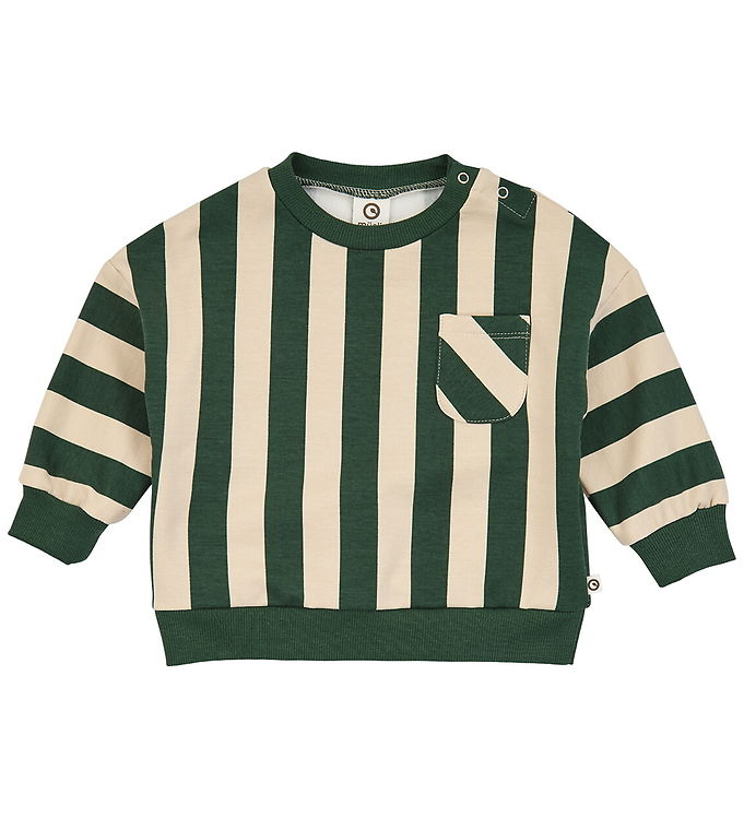 Müsli Sweatshirt - Stripe - Oak/ Forest green Müsli Sweatshirt - Stripe - Oak/ Forest green