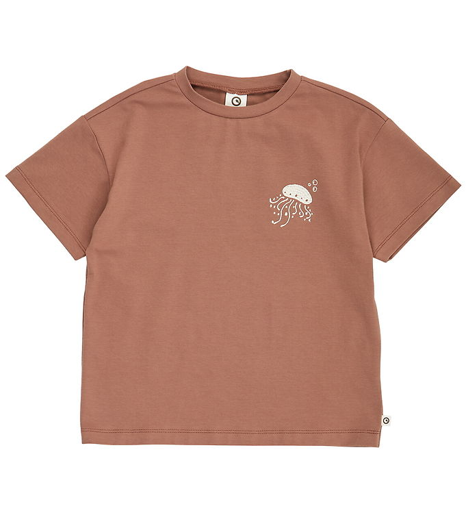 Müsli T-shirt - Sea Printed - Pecan m. Vandmand