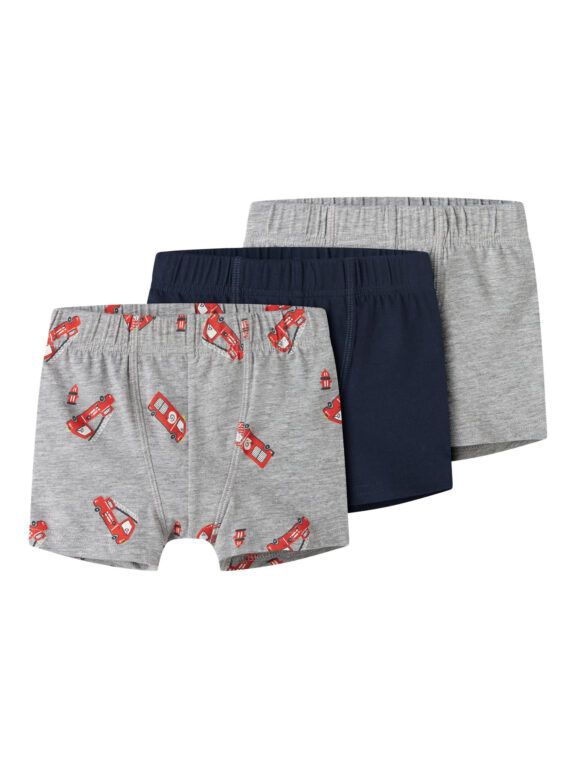 NAME IT 3-Pak Tights Grey Firetruck