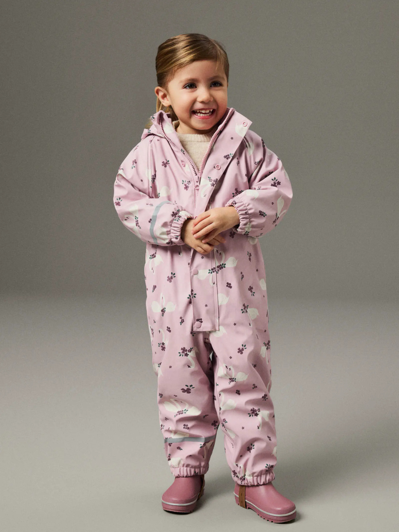 NAME IT Fleece Regndragt Dry10 Keepsake Lilac Swans NAME IT Fleece Regndragt Dry10 Keepsake Lilac Swans