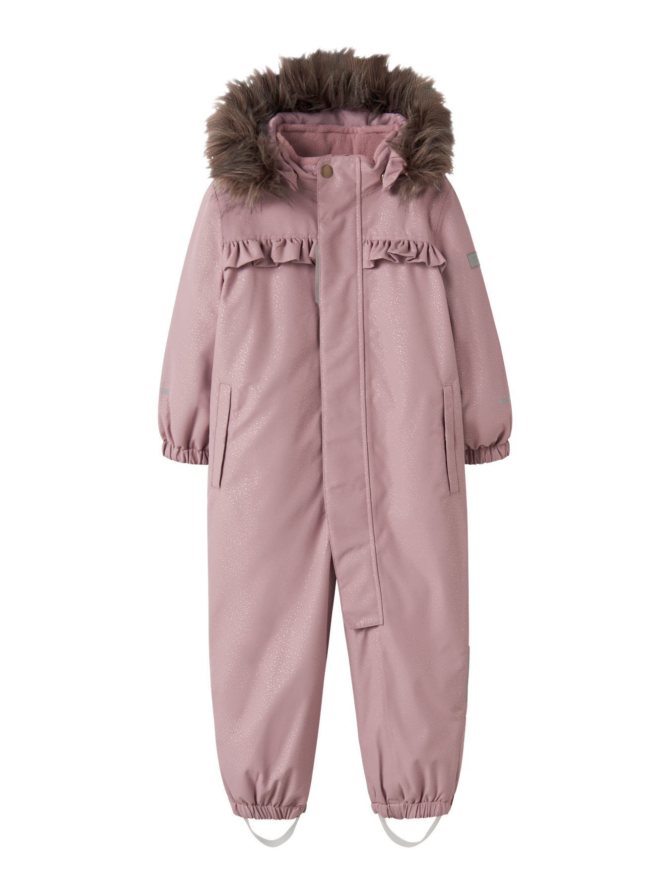 NAME IT Flyverdragt Frill Snow10 Glitter Woodrose NAME IT Flyverdragt Frill Snow10 Glitter Woodrose