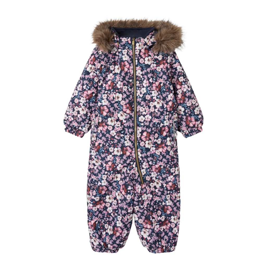 NAME IT Flyverdragt SNOW10 Dark Sapphire Flower NAME IT Flyverdragt SNOW10 Dark Sapphire Flower