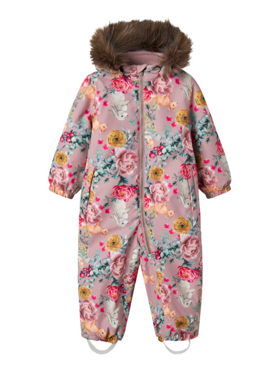 NAME IT Flyverdragt Snow10 Woodrose Flower Rabbit NAME IT Flyverdragt Snow10 Woodrose Flower Rabbit