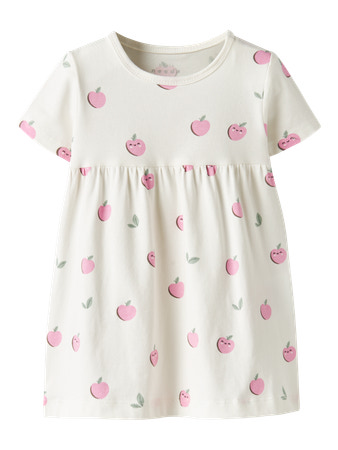 NAME IT Kjole Vandora Cloud Dancer Apples