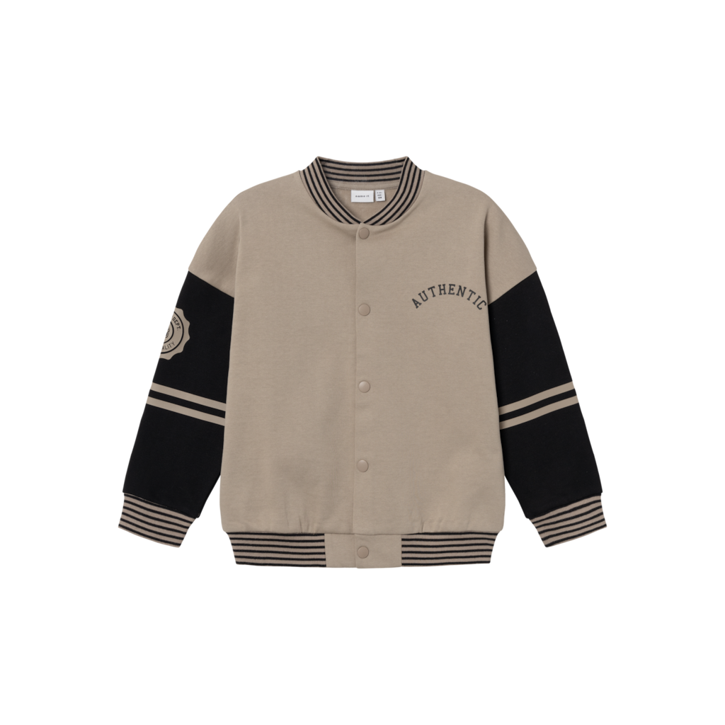 NAME IT Nassen Sweat Cardigan Weathered Teak Black NAME IT Nassen Sweat Cardigan Weathered Teak Black