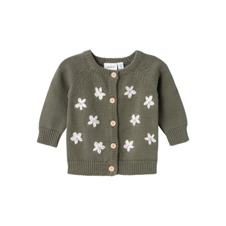 NAME IT Strik Cardigan Neflow Mulled Basil