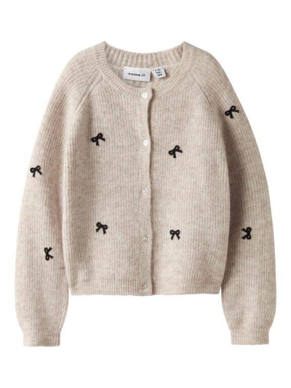 NAME IT Strikket Cardigan Rifey Cement