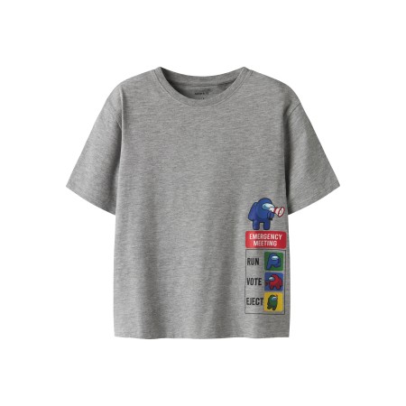 NAME IT T-shirt Dise Amongus Grey Melange