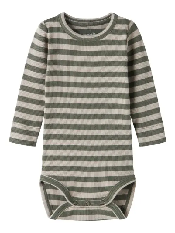 Name It Banio Langærmet Body - Dusty Olive - 92