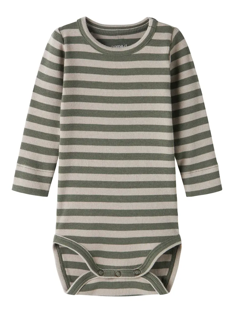 Name It Banio Langærmet Body - Dusty Olive - 92