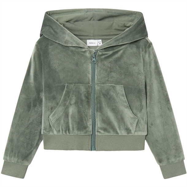 Name It Cardigan Stephanie Velour Dark Forest
