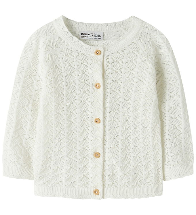 Name It Cardigan - Strik - NbfJenny - Cloud Dancer