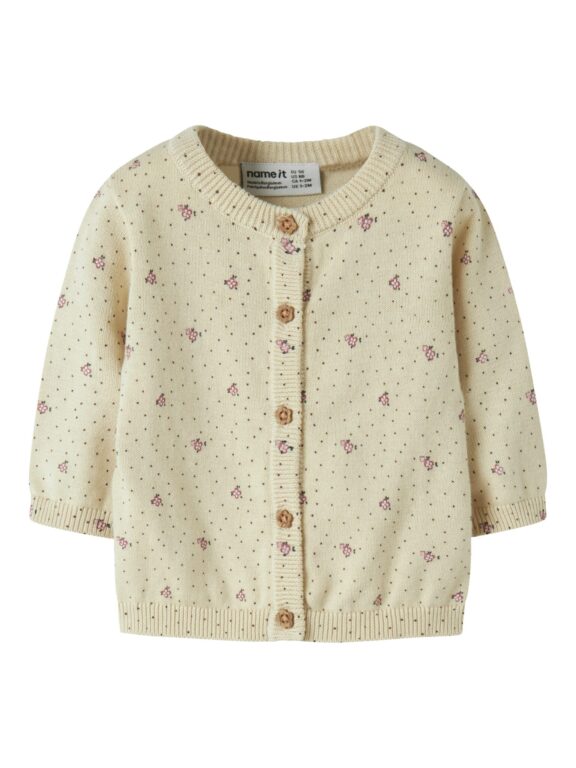 Name It Hide - LS Knit Cardigan - Almond Milk - 50 cm
