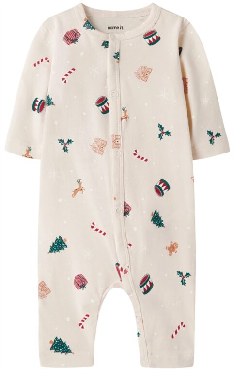 Name It Julenatdragt - Vismas - Whitecap Gray Xmas AOP
