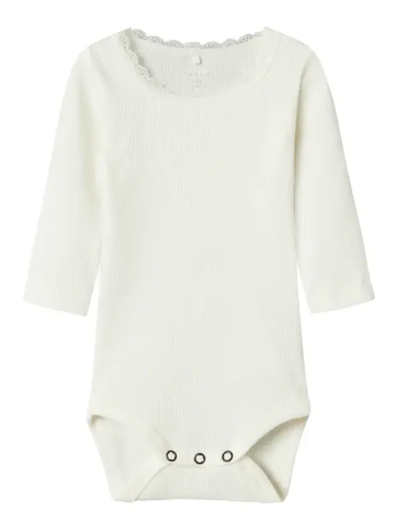 Name It Kab Langærmet Body - Cloud Dancer - 80