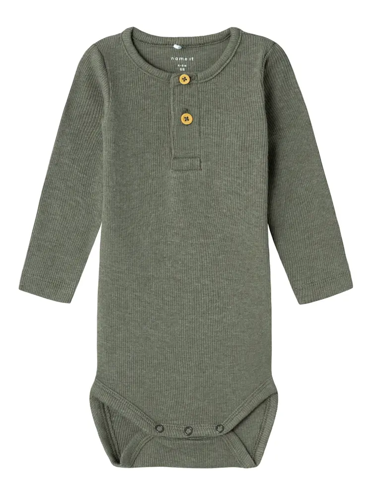 Name It Kab Langærmet Body - Dusty Olive - 56