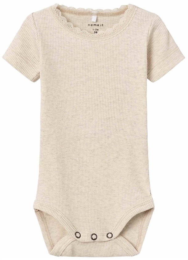 Name It Kortærmet Body Rib Kab Peyote Melange