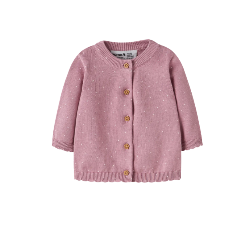 Name It Ladot - LS Knit Cardigan - Lilas - 56 cm