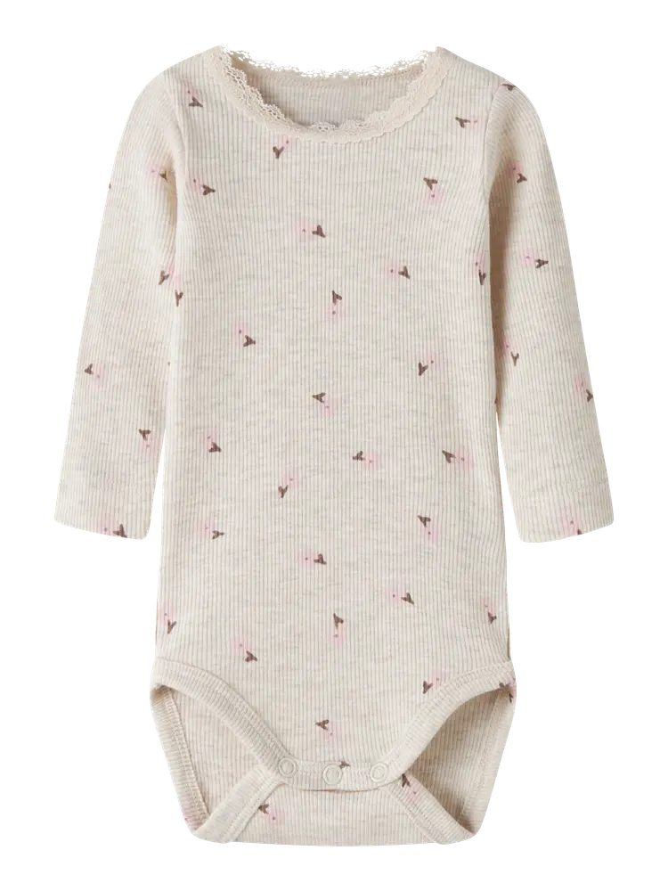 Name It Laurel Langærmet Body - Peyote Melange - 68