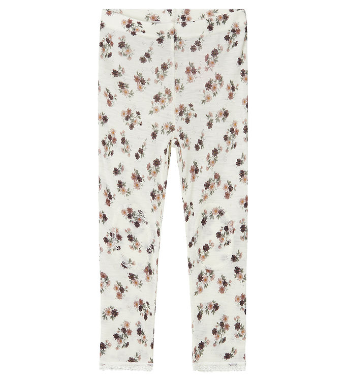 Name It Leggings - Uld - Noos - NmfWang - Snow White m. Hulmøns