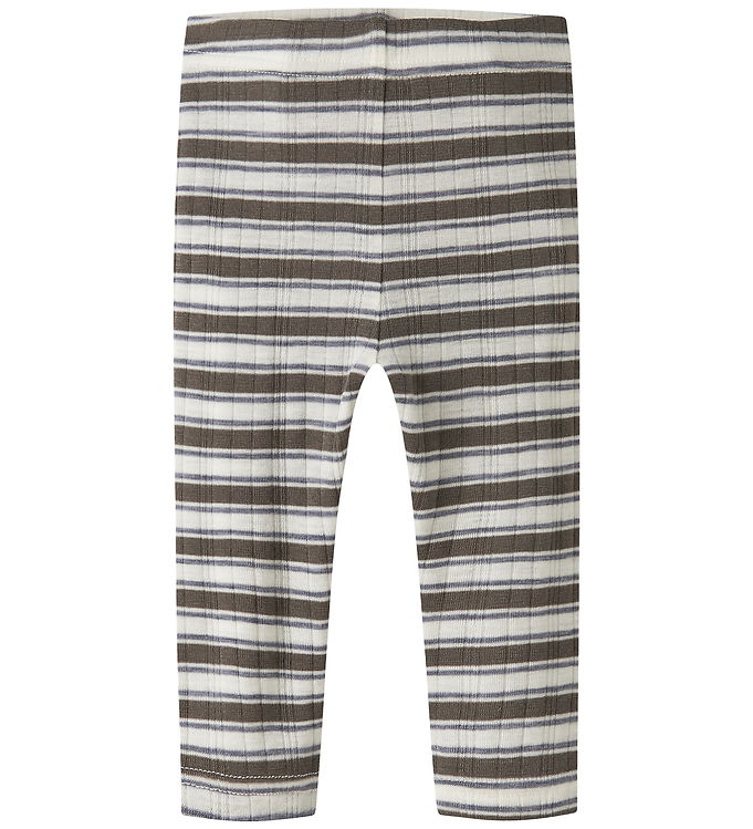 Name It Leggings - Uld - Rib - NbmWang - Snow White/Morel/Folkst