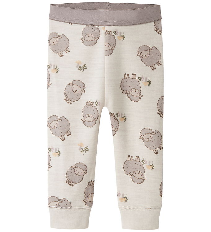 Name It Leggings - Uld/Bomuld - NbnWup - Peyote Melange/Sheep Name It Leggings - Uld/Bomuld - NbnWup - Peyote Melange/Sheep
