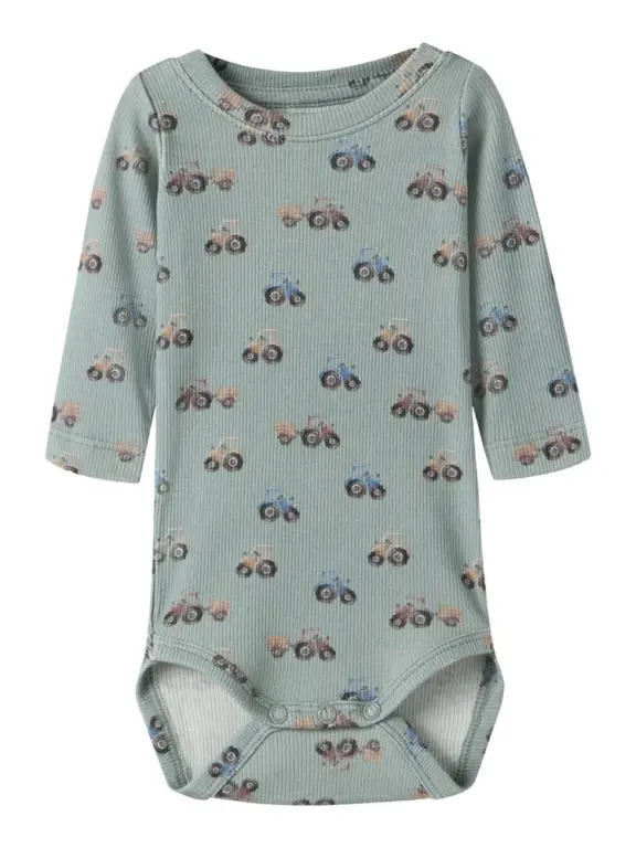 Name It Ludwig Langærmet Body - Green Milieu - 86