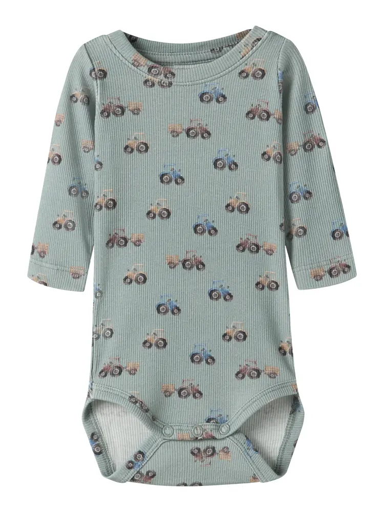 Name It Ludwig Langærmet Body - Green Milieu - 86