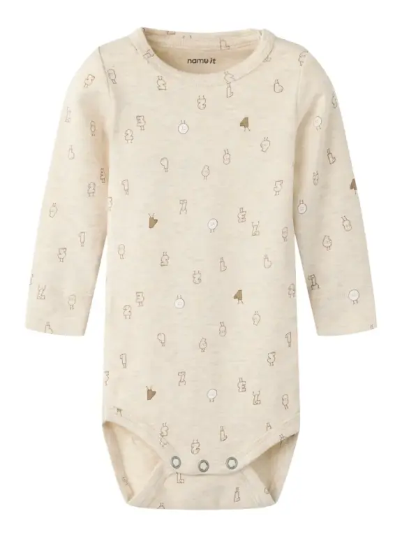 Name It Lydus Langærmet Body - Peyote Melange - 74
