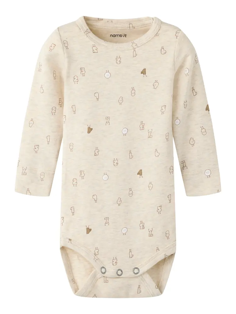 Name It Lydus Langærmet Body - Peyote Melange - 74 Name It Lydus Langærmet Body - Peyote Melange - 74