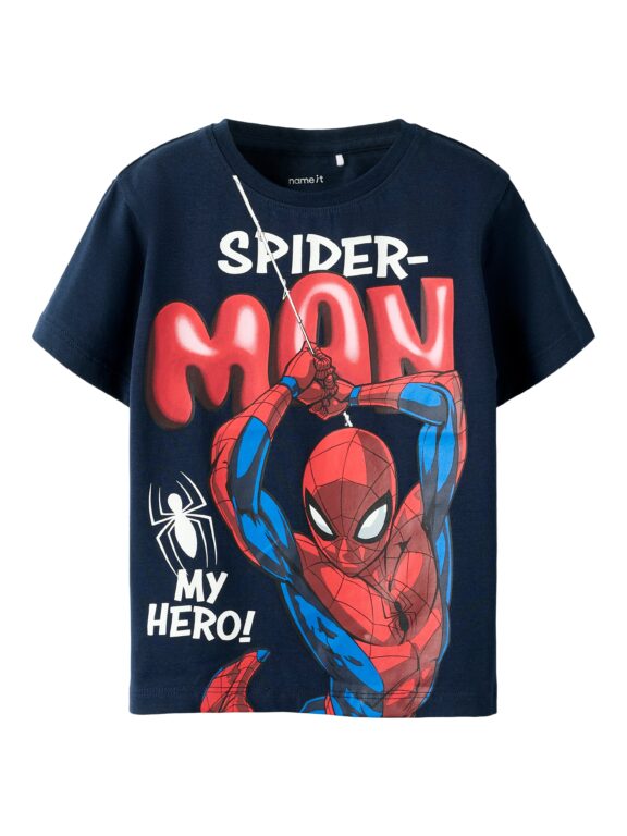 Name It Marvin - Spider SS Nreg Top Mar - Navy Blazer - 86 cm