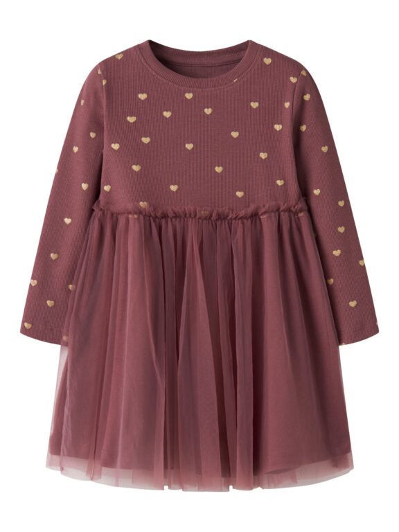 Name It - Nadja LS Dress - Wild Ginger - 86 cm