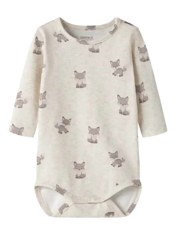 Name It Nels Langærmet Body - Peyote Melange - 80