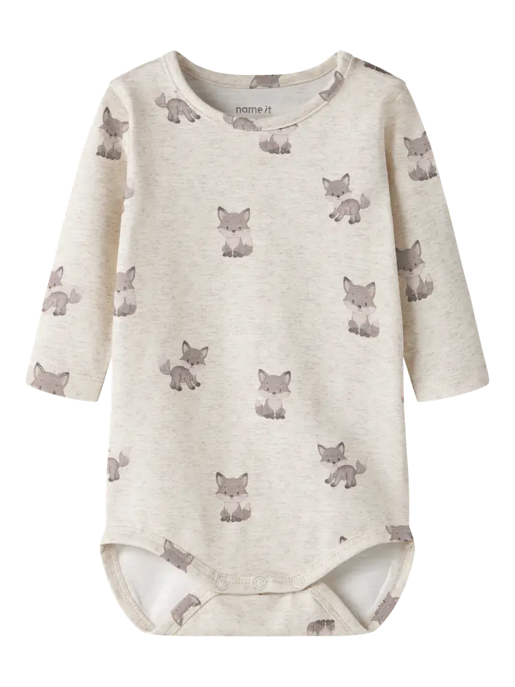 Name It Nels Langærmet Body - Peyote Melange - 80 Name It Nels Langærmet Body - Peyote Melange - 80