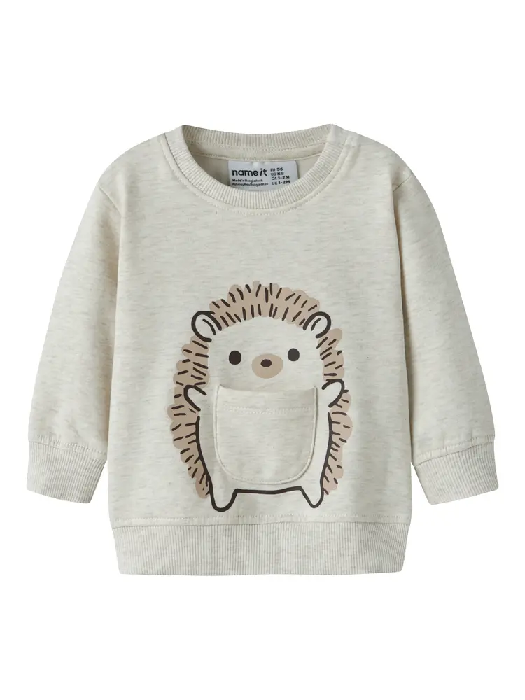 Name It Obbas Sweatshirt - Peyote Melange - 68 Name It Obbas Sweatshirt - Peyote Melange - 68