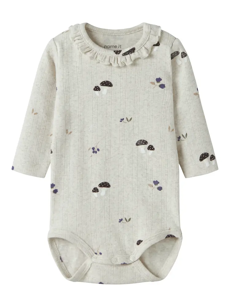 Name It Olefine Langærmet Body - Peyote Melange - 80