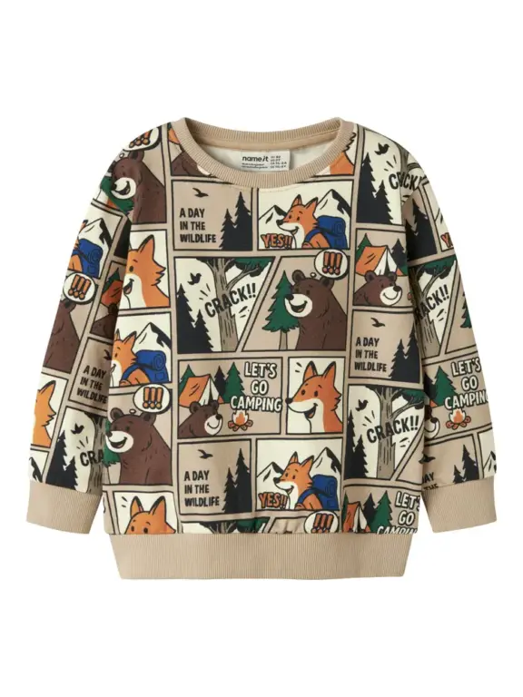 Name It Oswaldy Sweatshirt - Sesame - 104
