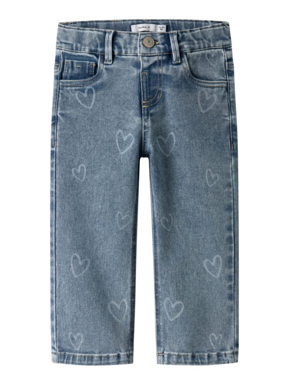 Name It Rose Straight Laser Jeans - Medium Blue Denim - 92 cm