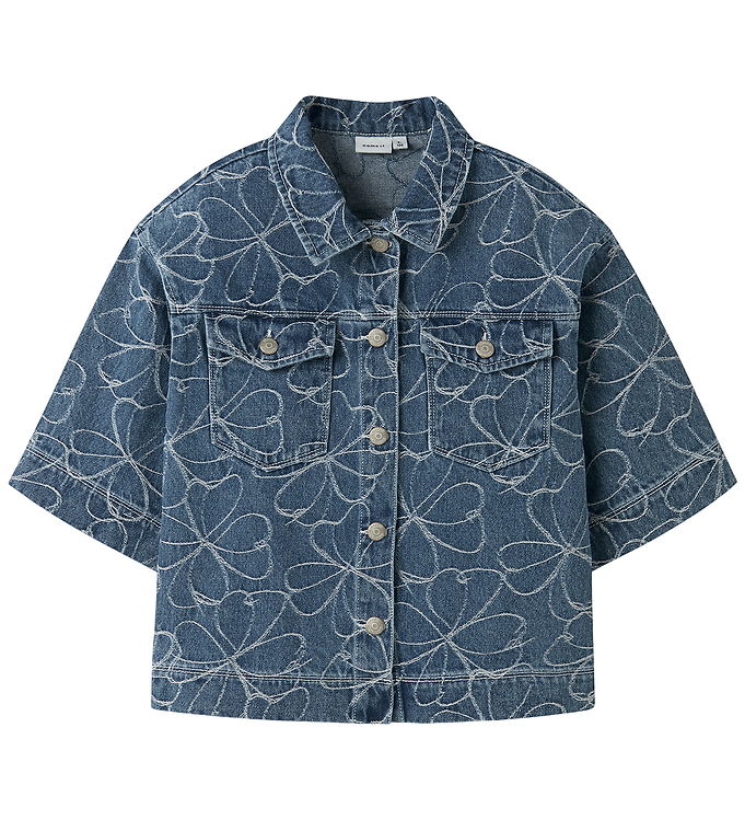 Name It Skjorte - NkfEvelyn - Medium Blue Denim