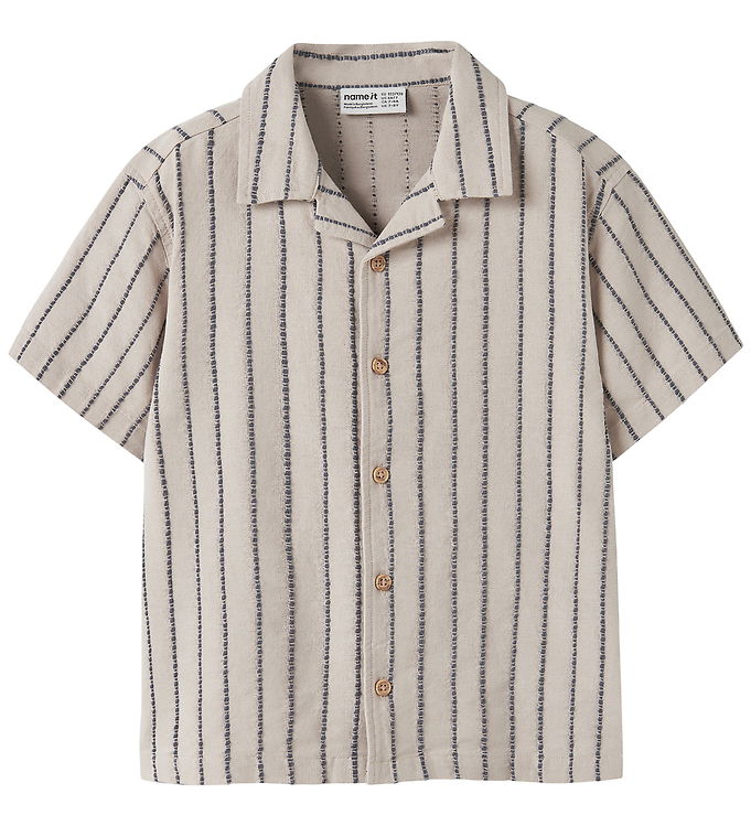 Name It Skjorte - NkmJax - Chateau Gray/Stripe