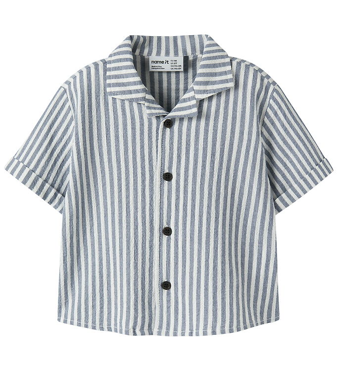 Name It Skjorte - NmmFedenis - Vintage Indigo/Cloud Dancer Name It Skjorte - NmmFedenis - Vintage Indigo/Cloud Dancer