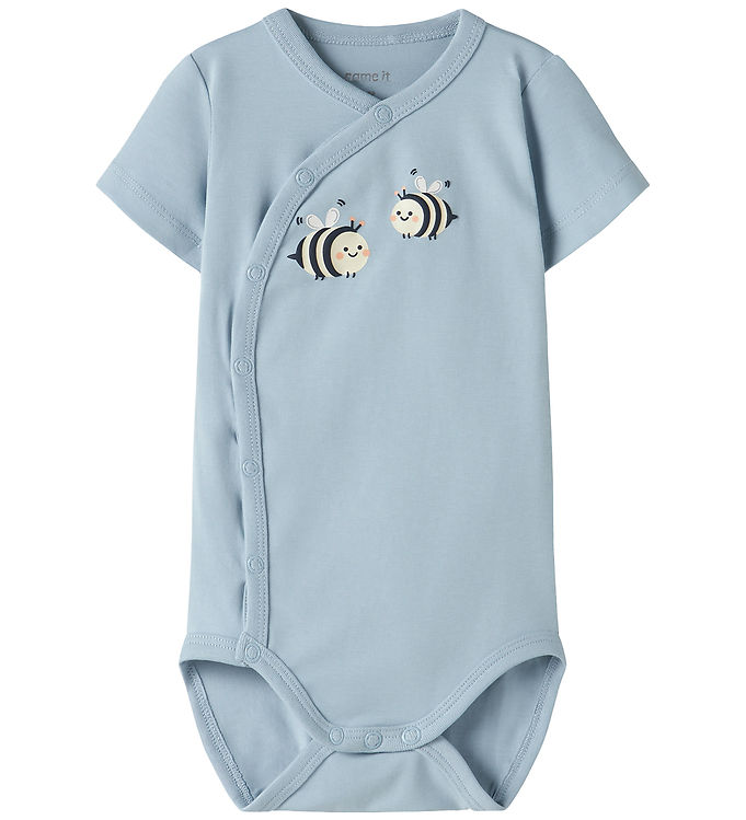 Name It Slå-om Body k/æ - NbmVacion - Blue Fog/Bee