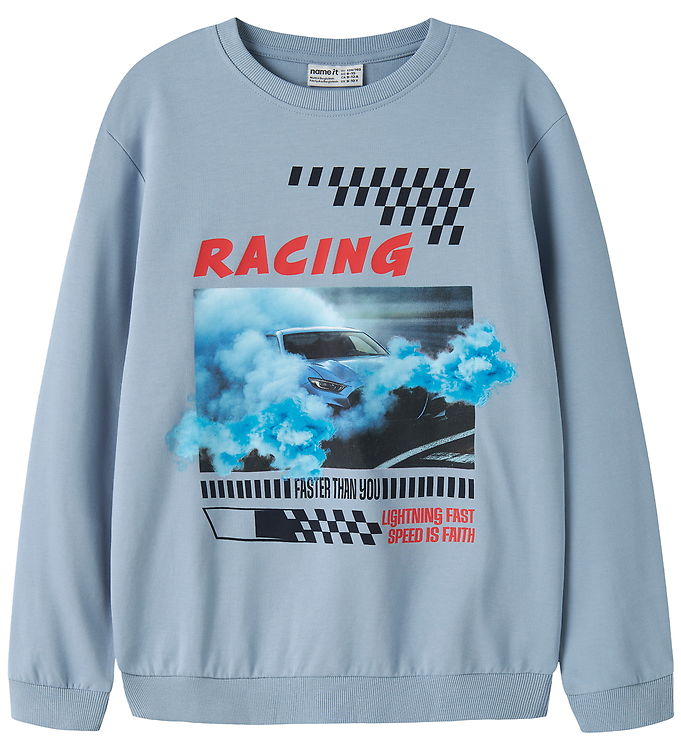 Name It Sweatshirt - NkmVoto - Ashley Blue/Racing