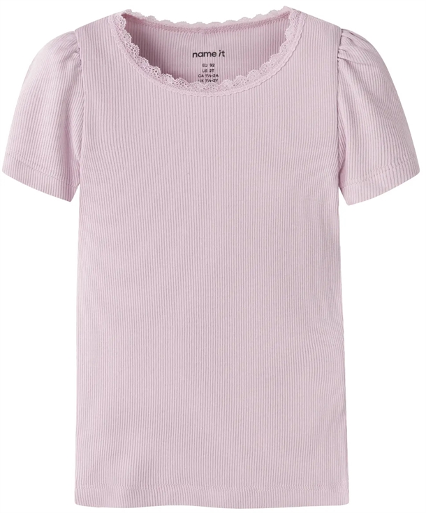 Name It T-shirt - Kab - Rib - Fragrant Lilac Name It T-shirt - Kab - Rib - Fragrant Lilac