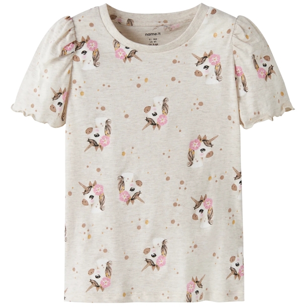 Name It T-shirt - NmfFjalisa - Enhjørninger - Peyote Melange Name It T-shirt - NmfFjalisa - Enhjørninger - Peyote Melange