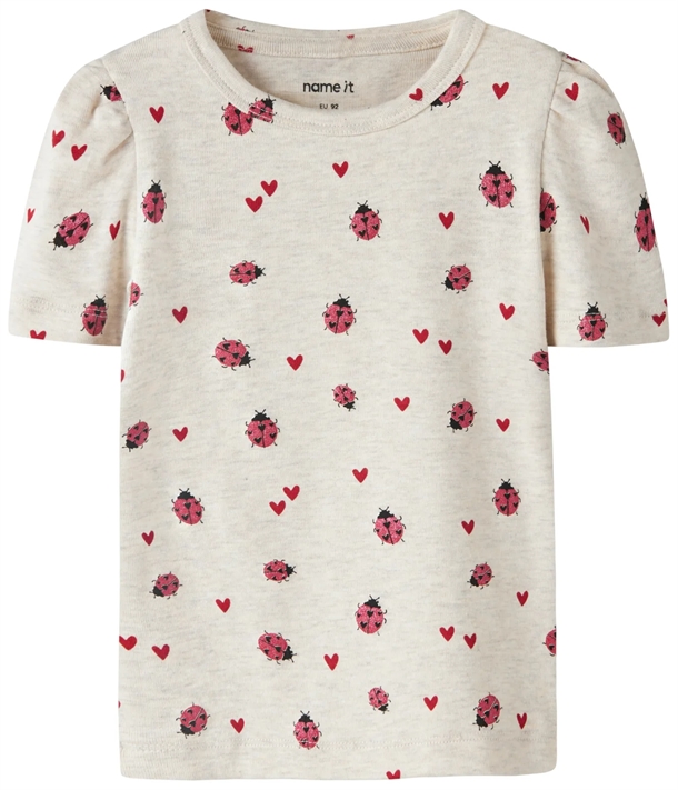 Name It T-shirt - NmfHaline - Mariehøne - Peyote Melange Name It T-shirt - NmfHaline - Mariehøne - Peyote Melange