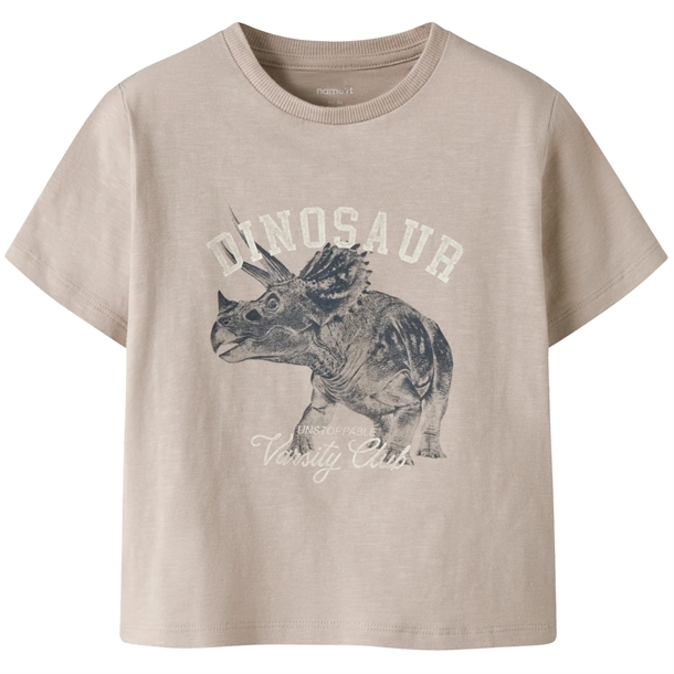 Name It T-shirt - NmmFeath - Dino - Chateau Gray